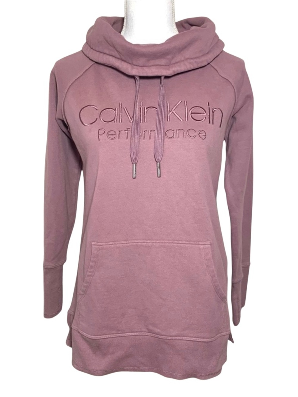 Calvin‎ Klein Mauve Relaxed Cowl Neck Athletic Sweatshirt Women Small